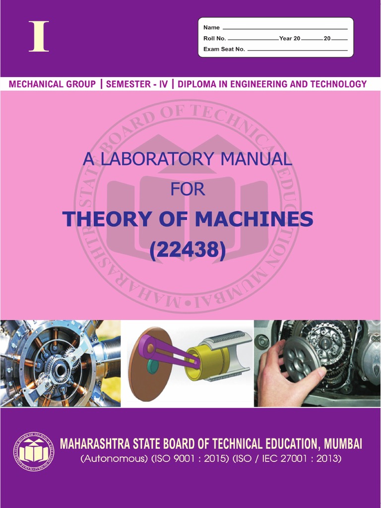 Theory of Machines Practical Manual | PDF | Kinematics | Machines