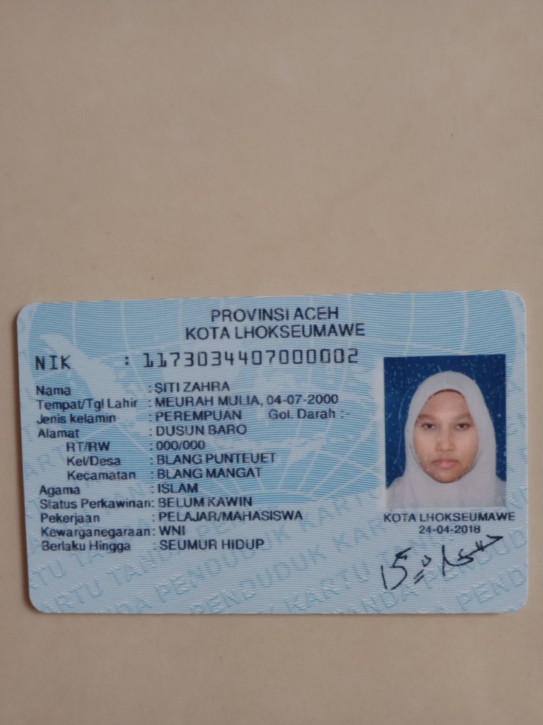 KTP Zahra | PDF