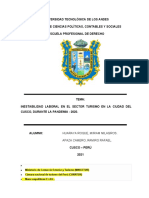 INESTABILIDAD LABORAL EN EL SECTOR TURISMO DURANTE LA PANDEMIA EN EL AÑO 2020 Oficial