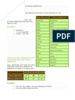 Base Adjectives Versus Strong Adjectives