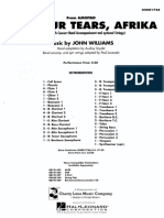 CB - (Score & Parts) - Dry Your Tears Afrika - John Williams - Arr Paul Lavender