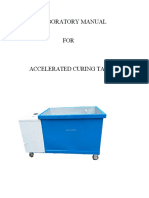 Accelerated Curing Tank Operation Manual