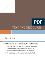 Text and Discourse
