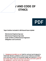 Law and Code of Ethics for Mechanical Engineers