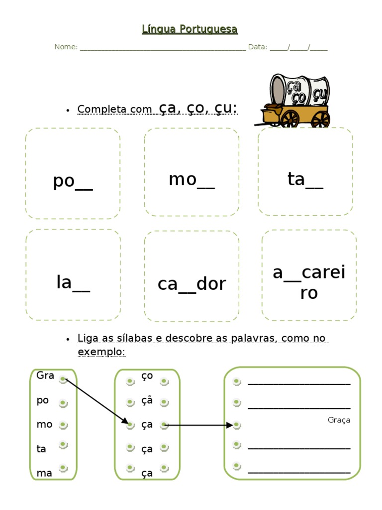 Consolidacao De Palavras Ca Co Cu