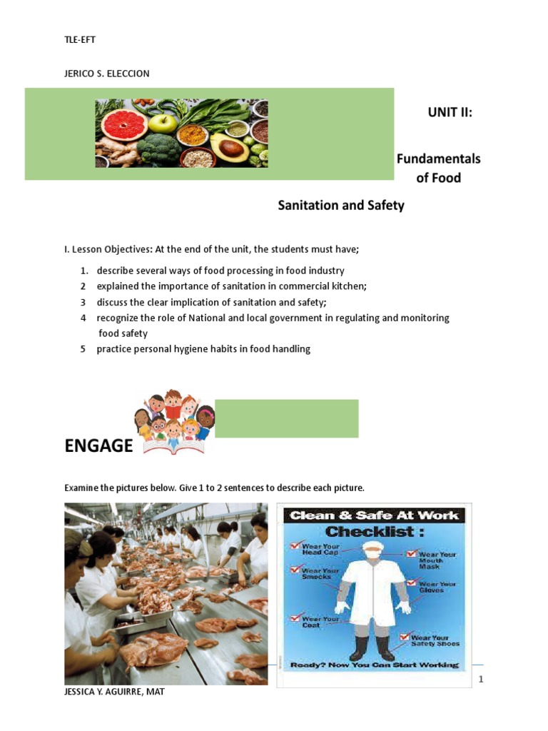 Food Processing and Sanitation Essentials | PDF | Food Processing ...