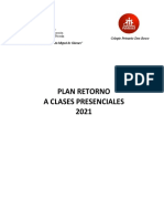 Plan de Retorno A Clases Presenciales 2021
