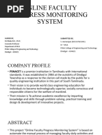 Online Faculty Progress Monitoring System