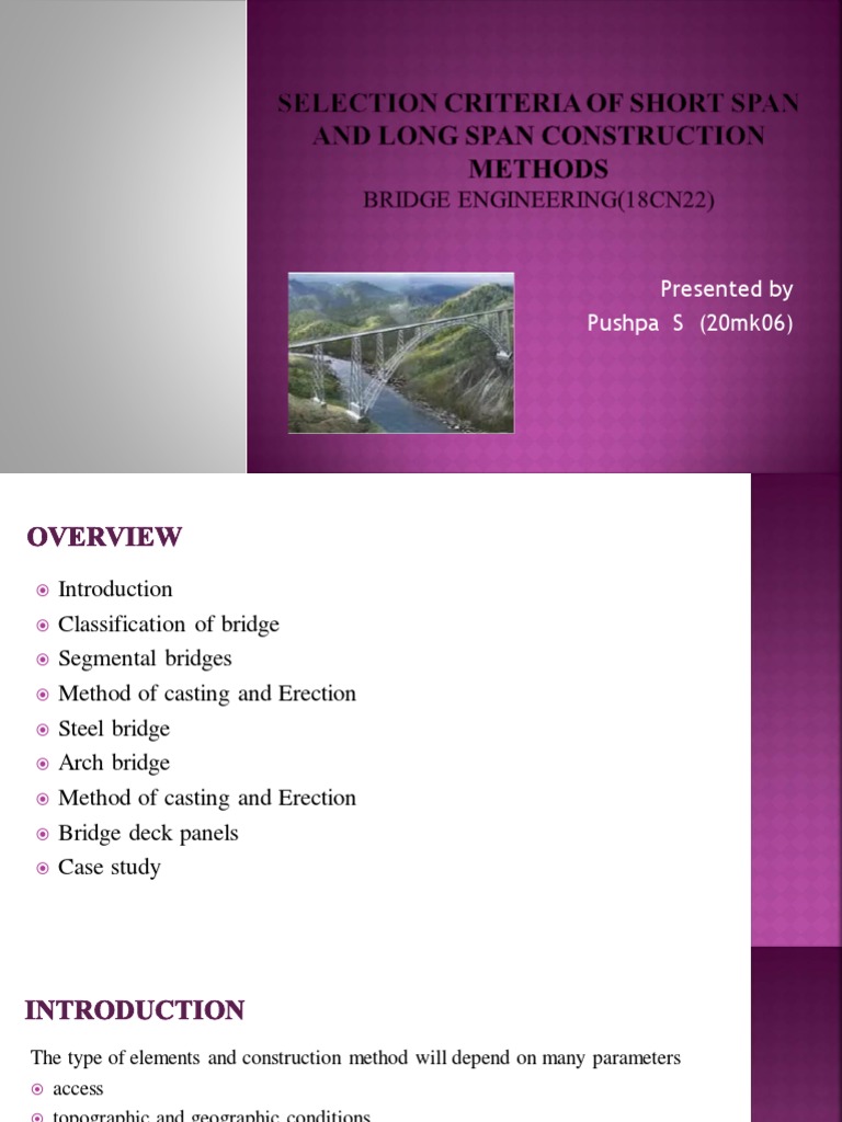 Short vs Long Span Bridge Methods | PDF | Bridge | Precast Concrete