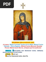 Vecernia 06.08.2021, Vineri Seara, Sf.teodora de La Sihla