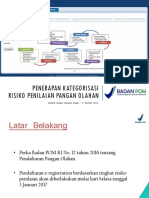 Penerapan Kategorisasi Risiko Penilaian Pangan Olahan. Direktorat Penilaian Keamanan Pangan 19 Desember 20170