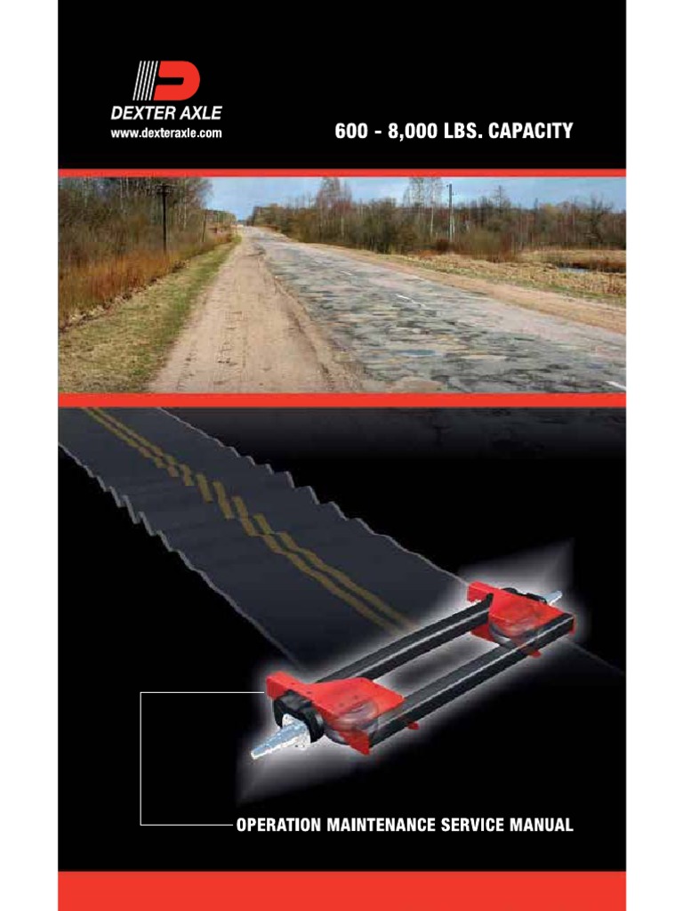 Dexter Axle 6008000lb Operation Maintenance Service Manual PDF