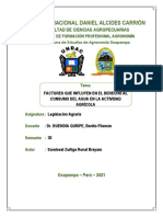 Factores Que Influyen en El Derecho Al Consumo Del Agua en La Actividad Agrícola