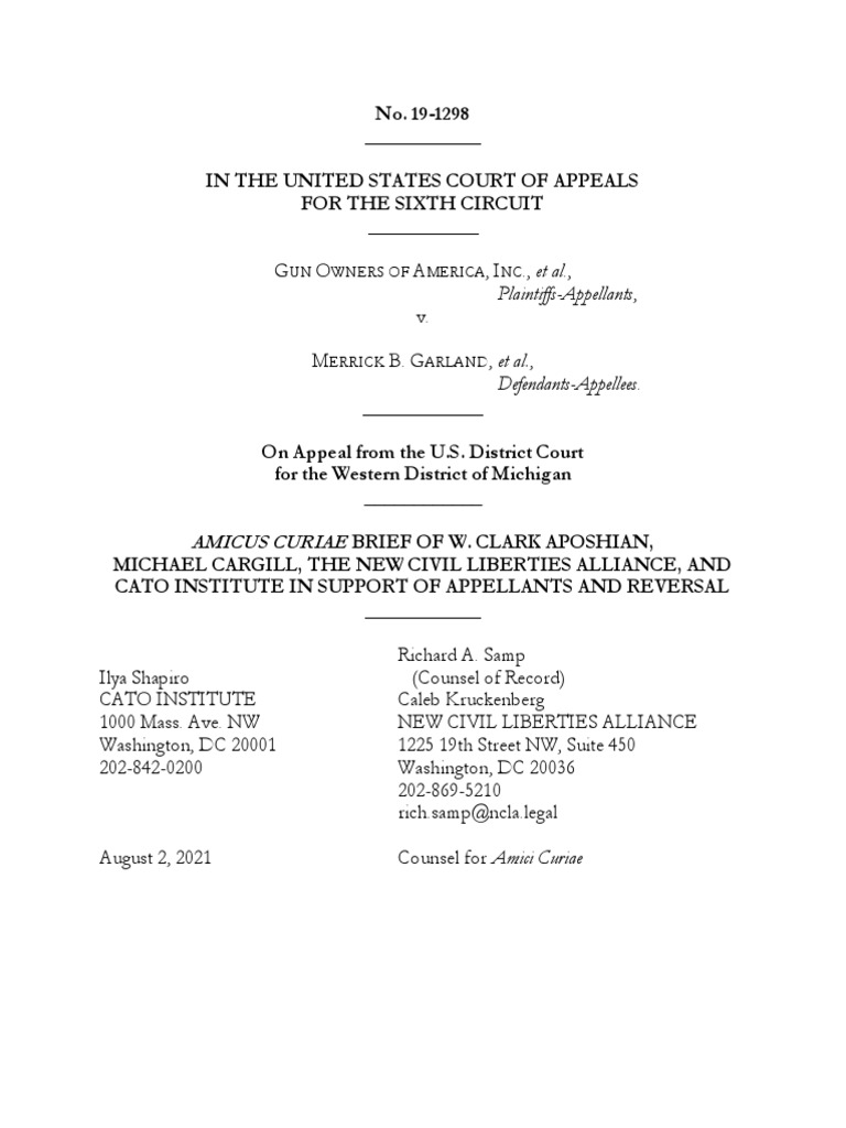 Gun Owners of America v. Garland PDF Chevron U.S.A. Environmental Law