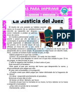 Ficha La Justicia Del Juez para Quinto de Primaria Cuento