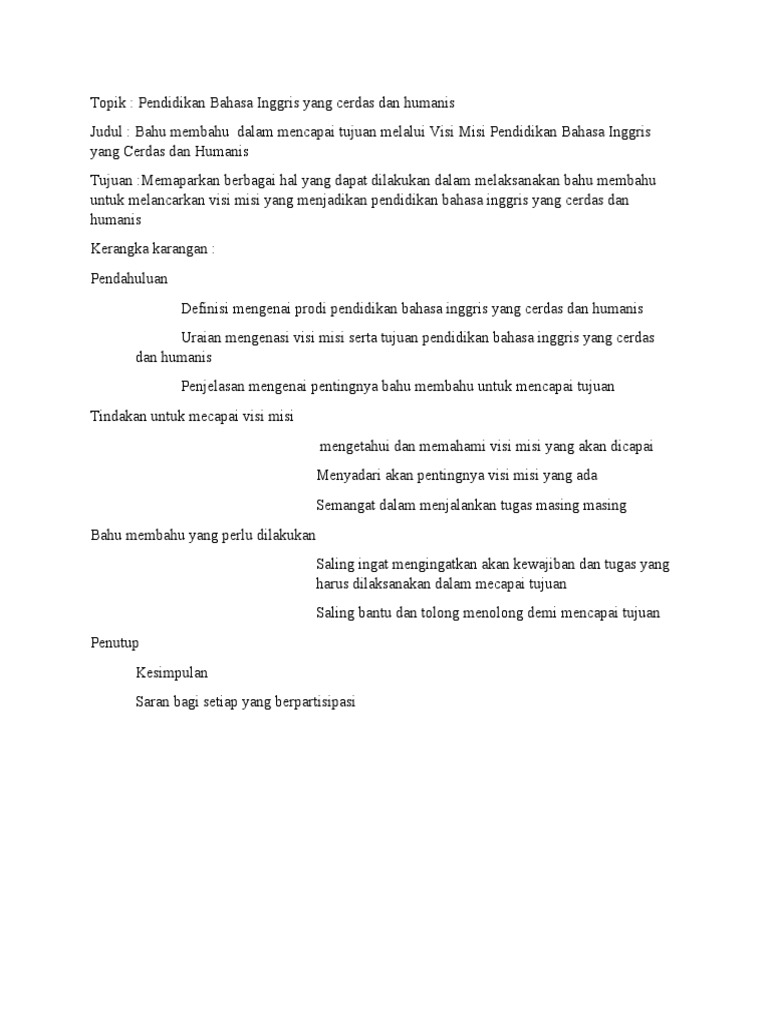 Kerangka Pendidikan Bahasa Inggris Humanis | PDF | Karier & Perkembangan