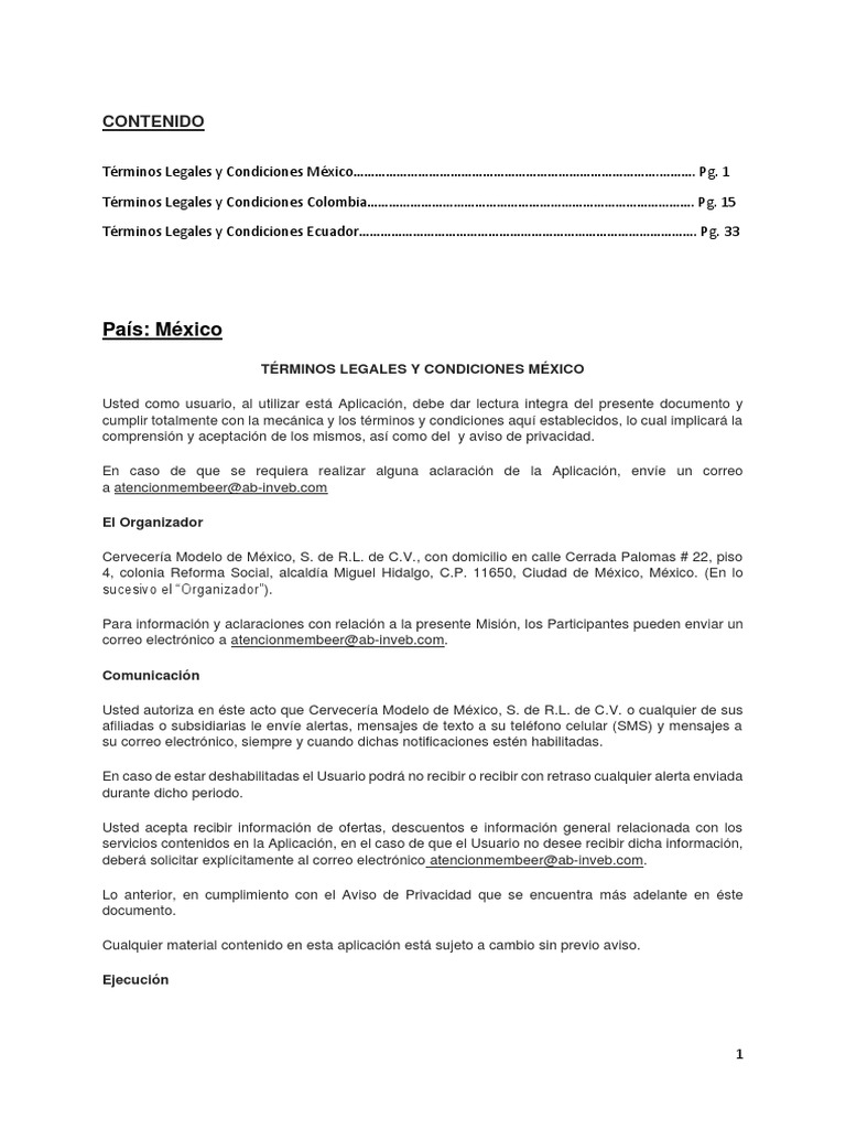 Terminos y Condiciones | PDF | Cookie HTTP | Privacidad en internet