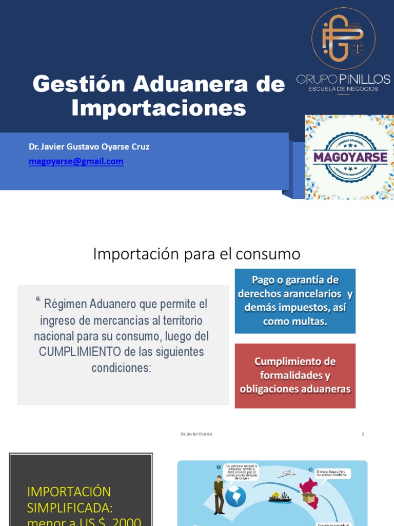 Gestión Aduanera De Importaciones 2020 Pdf Aduana Logística