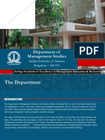 Department of Management Studies - Brochure