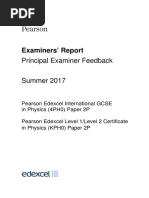 Examiners' Report: Principal Examiner Feedback