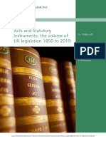 Acts and Statutory Instruments: The Volume of UK Legislation 1850 To 2019