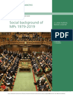 Social Background of Mps 1979-2019: Briefing Paper