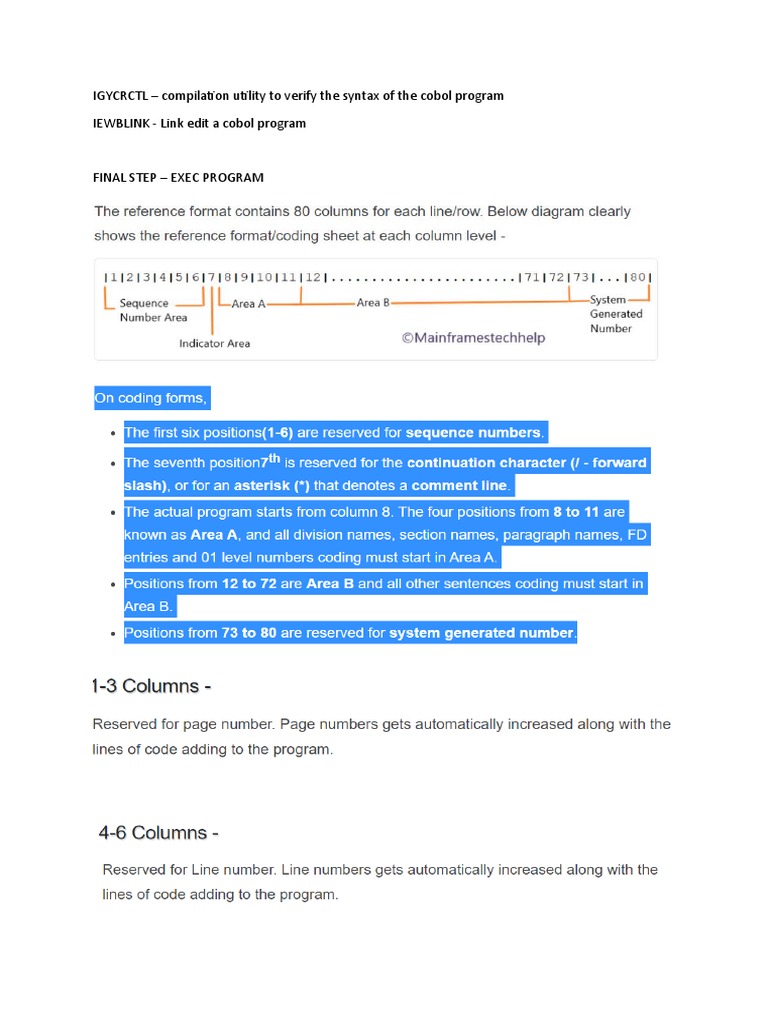COBOL Syntax Verification and Linking | PDF