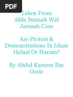 Download Are Protests  Demonstrations in Islam Halaal or Haram by Abdul Kareem Ibn Ozzie SN51845357 doc pdf