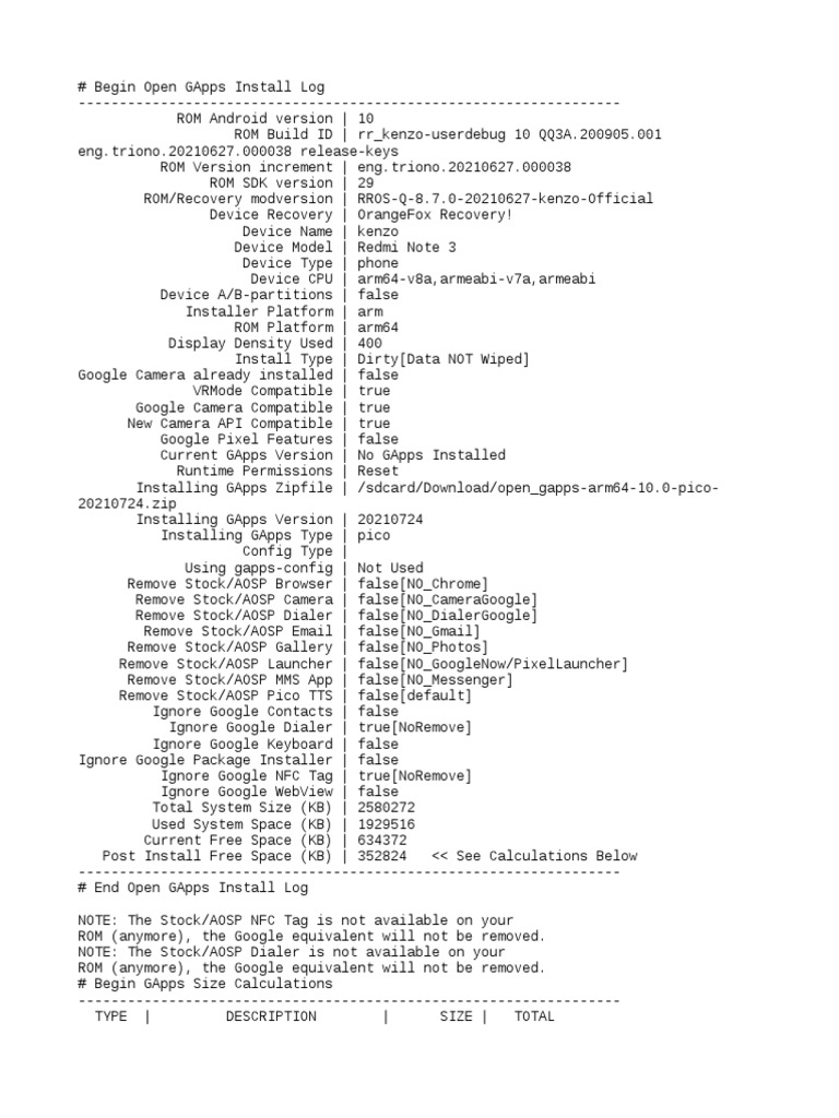 Open Gapps Log Descargar gratis PDF Android (Operating System) Smart Devices