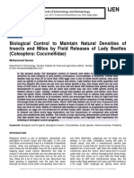Biological Control To Maintain Natural Densities of Insects and Mites by Field Releases of Lady Beetles (Coleoptera - Coccinellidae)