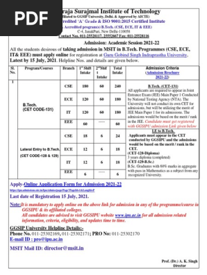 Admission Notice For Academic Session 21 21 University And College Admission Higher Education