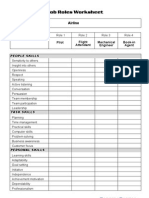 Job Roles Worksheet: Business Type/Name: Airline