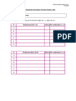 Evaluación Formativa Función Lineal y Función Afín