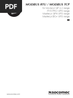 Modbus Rtu / Modbus TCP: Installa Tion and Opera Ting Manual