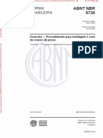 NBR 5738 - 2016 - Concreto - Procedimento para Moldagem e Cura de Corpos de Prova