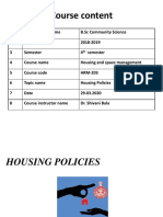 Housing Policies