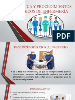 Técnicas y procedimientos básicos de enfermería en fases post-operatorias