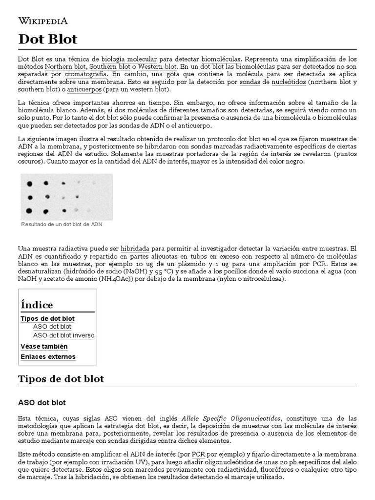 Dot Blot | PDF | Organismos | Genética