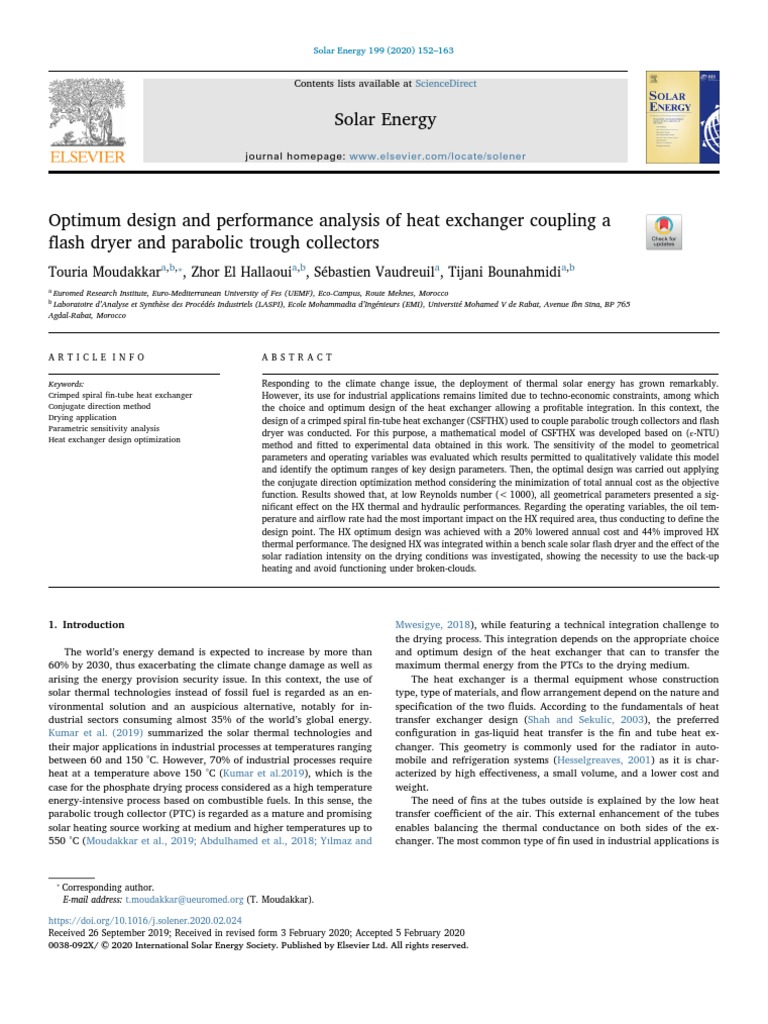Optimum Design and Performance Analysis of Heat Exchanger | PDF | Heat ...