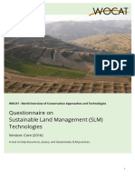 Questionnaire On Sustainable Land Management (SLM) Technologies