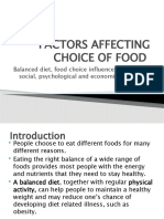 Factors Affecting What We Eat