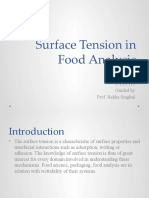 Surface Tension in Food Analysis - 17FET113