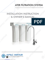 Installation Instruction & Owner'S Manual: 3-Stage Water Filtration System