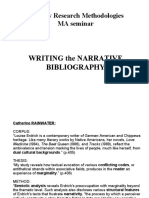 Writing Narrative Bibliography