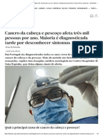 Cancro Da Cabeça e Pescoço Afeta Três Mil Pessoas Por Ano. Maioria É Diagnosticada Tarde Por Desconhecer Sintomas - Atualidade - SAPO Lifestyle