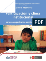 Participación y Clima Institucional Para Una Organización Escolar Efectiva