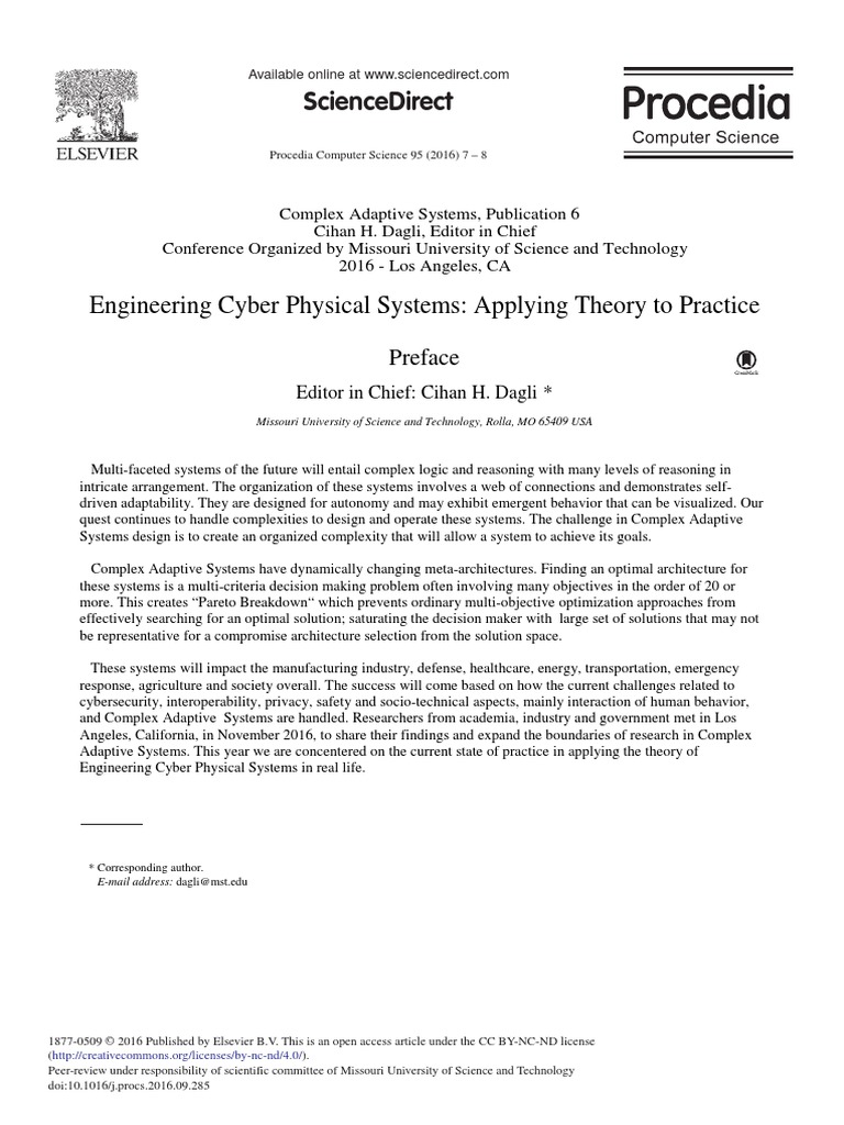 Engineering Cyber Physical Systems Applying Theory | PDF | System ...