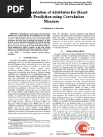 Recommendation of Attributes For Heart Disease Prediction Using Correlation Measure