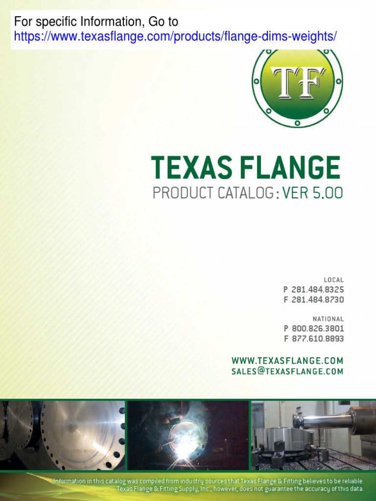 Texas Flange Catalog PDF Tools Manufactured Goods
