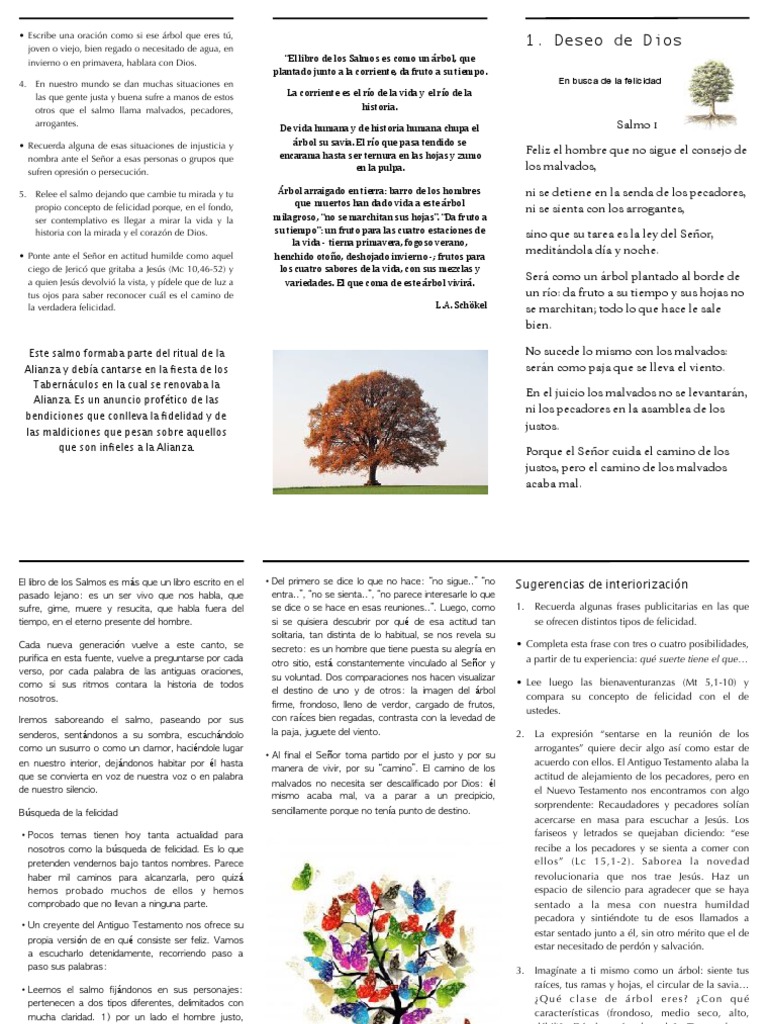 Búsqueda de la felicidad en el Salmo 1 | PDF | Salmos | Felicidad